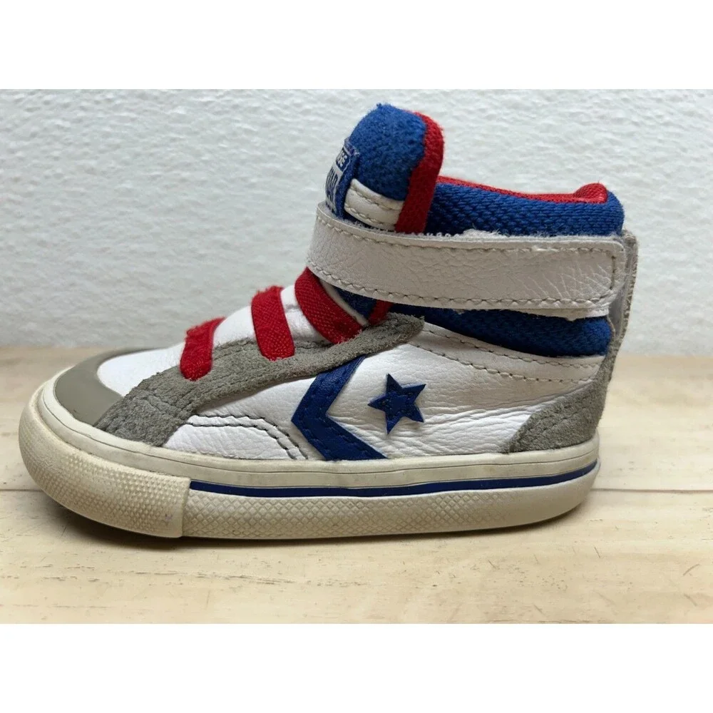 Converse All Star Pro Blaze Strap Leather High Top Sneakers Kids Size 5